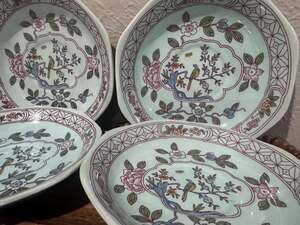 Adams Calyx Ware Ironstone Singapore Bird Saucers 4